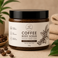 Gommage Corporel au Café Bio Premium, Formule Végétalienne à Base de Plantes, 100% Naturel, Glycérine, Parfum Pastèque, Vente en Gros, Marque Privée