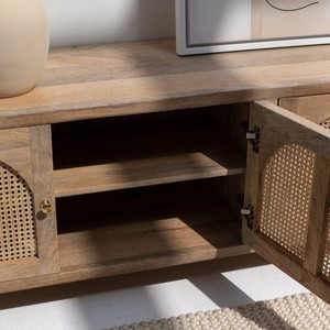 ตู้วางทีวีทรงโค้งหวายเทียม รุ่นวันดานา โนวา ทีรา ดีไซน์ทันสมัย ตกแต่งด้วยการสานแบบธรรมชาติ - Product Image 4