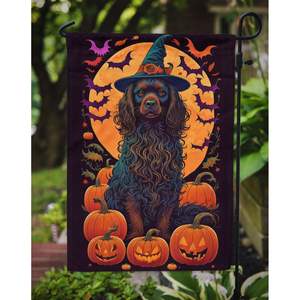 Boykin Spaniel Witchy Halloween Jardin Drapeau Multicolore Boîte Aux Lettres Décorative Cour Bannière pour Patio Oeuvre Fleur Cour Pelouse Signe - Product Image 3