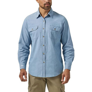 เสื้อเชิ้ตแขนยาวผู้ชายแบบคลาสสิก ทออย่างประณีต ให้สไตล์เหนือกาลเวลา เหมาะสำหรับใส่ทำงานและใส่ลำลอง คุณภาพดี ผลิตจากผ้าเดนิม - Product Image 2