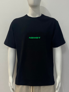 Camiseta de Manga Corta Negra para Hombre, 100% Algodón Grueso de Primera Calidad, Corte Ajustado, Dobladillo Acanalado, Estilo Urbano, Tejido Naimat Abbas - Product Image 6