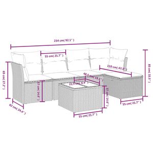 Beige <b>Cream</b> White Garden <b>Sofa</b> <b>Set</b> - Product Image 4