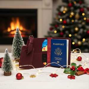 Custom Embossed Full Grain Leather <b>Passport</b> Holder Luxury Travel <b>Wallet</b> Genuine Leather <b>Passport</b> Case Bulk Wholesale LPH-0309 - Product Image 2