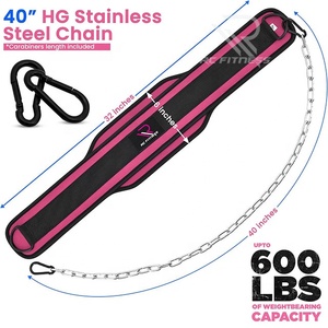 Cinturón de levantamiento de pesas rosa de ABS y EVA ajustable para mujer, con cadena de acero inoxidable y goma, para gimnasio y fitness - Product Image 5