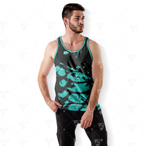 Débardeur de sport pour homme avec logo personnalisé, respirant, écologique, séchage rapide, anti-boulochage, anti-rétrécissement, pour l'entraînement et la course - Product Image 4