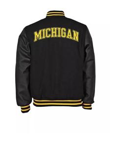 Chaqueta Varsity High Street 2026 para Hombre, Cuerpo de Lana, Mangas de Cuero Vacuno, Cuello Alto - Product Image 4