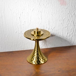 Handcrafted Hammered Gold Brass Incense Burner Set – Perforated <b>Mesh</b> Top Bakhoor Caddy - Product Image 6