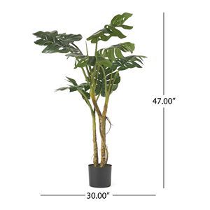 Albero Artificiale Monstera da 47 Pollici, Elegante Pianta Decorativa per Interni - Product Image 4
