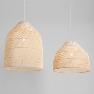 โคมไฟหวายสานแบบแขวน ทำมือจากวัสดุธรรมชาติ สำหรับตกแต่งห้องนั่งเล่น ห้องครัว คาเฟ่ รับผลิตแบบ OEM ODM - Product Image 1