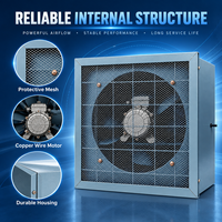 Ventilateur d'extraction axial industriel carré avec volet automatique pour serre et bâtiment avicole