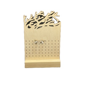 Pas encore d'avis 2025New Hot Selling Présentoir de boucles d'oreilles en bois peint avec de nombreux crochets pour l'artisanat et l'exposition de bijoux et le stockage - Product Image 4