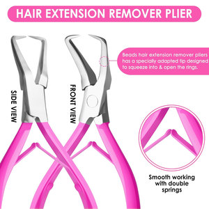 Beauty & Crafts Hair Extension Tools Kit with Stainless Steel Pliers <b>Set</b> for Micro Beads <b>Crochet</b> Needle Pulling <b>Hook</b> Tail - Product Image 2