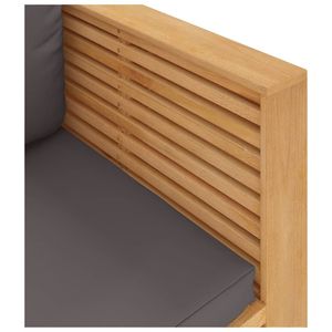Sillón de Jardín Gris Oscuro con Madera Natural, Muebles Elegantes para Exteriores - Product Image 5