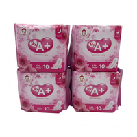 Serviette hygiénique jetable A+ Brand 320 mm, personnalisée, respirante, super douce, avec protection anti-fuites 3D, à ailettes, en coton, pour flux abondant, jour et nuit
