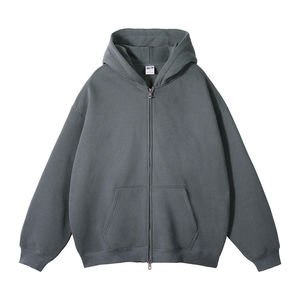Sweat-shirt à capuche unisexe entièrement zippé, personnalisé, décontracté, en molleton, streetwear, chaud, confortable, tissu doux, 100% coton, respirant - Product Image 4