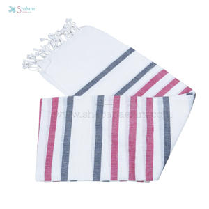 Striped Cotton Peshtemal Beach Hammam <b>Towel</b> With Tassels <b>Quick</b> <b>Dry</b> Eco Friendly <b>Travel</b> Ready - Product Image 5