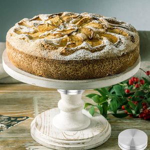 2 Soportes Giratorios para Tartas de Aluminio, Base Giratoria para Tartas, Plato Giratorio, Kit de Decoración de Tartas, 3.8 x 3.8 cm, Plateado - Product Image 4