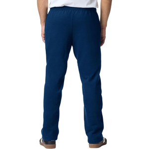 Men Trousers Navy Fleece Heavy Open Hem <b>Elastic</b> Drawstring Waist Casual Jogger Sweat Bottoms Relaxed - Product Image 3