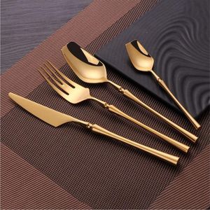 Modern 24pcs Stainless Steel Cutlery <b>Set</b> Mirror Polished Luxury Silverware Flatware <b>Set</b> Eco-Friendly Kitchen <b>Dinnerware</b> <b>Set</b> - Product Image 6