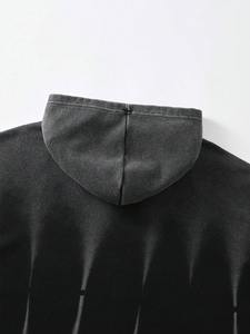 เสื้อฮู้ดดี้ทรงบ็อกซี่โอเวอร์ไซส์สำหรับผู้ชาย สไตล์สตรีทแวร์ลำลอง เหมาะสำหรับออกกำลังกาย ผลิตจากผ้าฝ้ายพรีเมียมเนื้อหนา ทรงหลวมไหล่ตก สวมใส่สบาย - Product Image 4