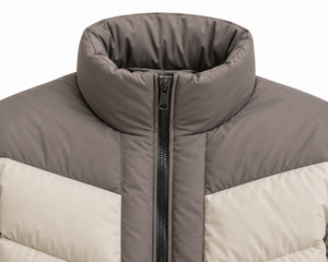 Custom Two Tone Puffer Jacket Premium Winter <b>Padded</b> <b>Coat</b> High Collar Warm Streetwear OEM Wholesale Outerwear Manufacturer - Product Image 3