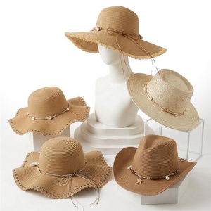 Ensemble sac et chapeau en paille en gros, OEM/ODM, sac de plage d'été fait main et chapeau de soleil à large bord - Product Image 3