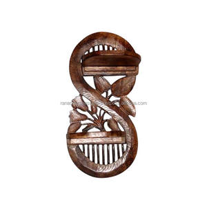 Soporte de pared de madera de primera calidad, Diseño Artesanal hecho a mano para una elegante decoración para sala de estar disponible en múltiples estilos únicos - Product Image 2