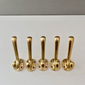 Multipurpose Brass Wall <b>Hooks</b> Heavy Duty Strong Metal Hanger For Bathroom <b>Kitchen</b> Bedroom Wall Storage Use - Product Image 6