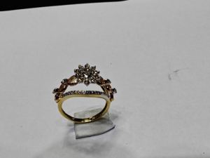 Elegantes anillos de diamantes de cóctel de oro rosa para mujer Diseño elegante de moda - Product Image 6