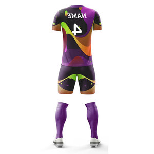 Conjunto Completo de Camiseta y Pantalones Cortos, Ropa Deportiva Antibacteriana para Entrenamiento de Fútbol, Uniforme de Baloncesto al por Mayor, Kits de Rugby para Toda la Temporada - Product Image 3