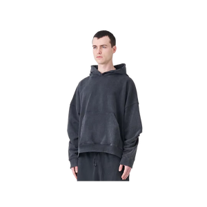 Sweat-shirt à capuche surdimensionné personnalisé en coton 100% de haute qualité, 500 g/m², à épaules tombantes, sans couture, respirant, pour le yoga et le sport - Product Image 1