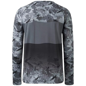 เสื้อตกปลาแขนยาว UPF50+ แห้งเร็ว ผลิตจากโพลีเอสเตอร์ผสมสแปนเด็กซ์ ลายพิมพ์เรือเดินสมุทร รับทำโลโก้ตามสั่ง รับผลิตแบบ OEM ODM ขายส่ง - Product Image 4