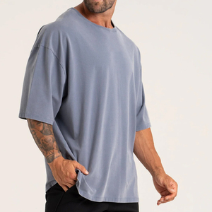Camiseta de Cuello Redondo de Algodón para Hombre, Talla Grande, Suave, Informal, de Secado Rápido, Transpirable, Ecológica, Ligera, para Gimnasio y Fitness, Manga Corta - Product Image 5