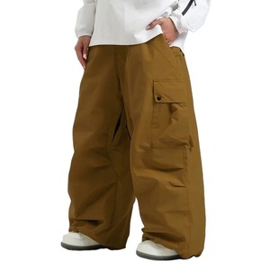 Pantalon cargo imperméable bleu pour homme, taille élastique avec cordon de serrage, idéal pour le snowboard, le ski et les activités de plein air - Product Image 3