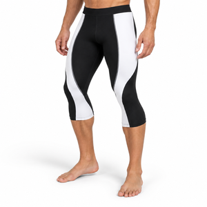 Men <b>Capri</b> <b>Legging</b> Offers Flexible Performance Breathable Construction And Secure Comfort For Athletic Training And Exercise - Product Image 4
