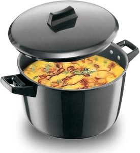 Olla de Cocina Duradera de Acero Inoxidable, Olla para Sopa Antiadherente con Tapa, Olla Grande Resistente al Calor, Fácil de Limpiar, Utensilios de Cocina - Product Image 1