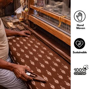 Tela de Algodón Ikat Tejida a Mano Artesanal Premium, Textil Tradicional Sostenible para Tapicería, Decoración, Ropa y Manualidades - Product Image 5