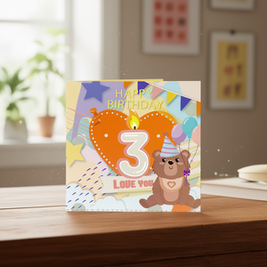 Tarjeta de felicitación con corazón de oso - Product Image 3