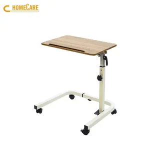Hospital Home use Adjustable overbed beside table Morden Furniture with wheels Foldable Table for sale