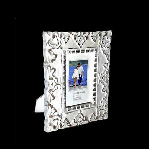 Ornate Resin Photo <b>Frame</b> Oval Shape Tabletop Vertical Display Gray Decorative Picture <b>Frame</b> - Product Image 4