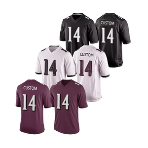 เสื้อฟุตบอลอเมริกันสตรีทแวร์ แบบสั่งทำ ผ้าโพลีเอสเตอร์ตาข่าย ระบายอากาศได้ดี เสื้อกีฬาฟุตบอลสำหรับผู้ชาย - Product Image 1