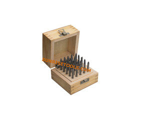SUNTOOLS/STIPL Jewelry Engraving Tools Stainless Steel Tapered Baguette Cut <b>Set</b> for Drilling 25 Pieces in Wooden Box - Product Image 1