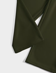 Ensemble de survêtement évasé personnalisé pour femme, taille haute, tenue de sport deux pièces, respirant, à capuche, décontracté, 100 % polyester - Product Image 6