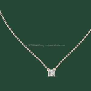 Collier de luxe en or jaune 18 carats diamant cultivé en laboratoire classique cadeau de mariage à la mode bijoux de fête de fiançailles pour femmes unisexe pour enfants - Product Image 1