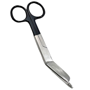 Tijeras de Trauma EMT Portátiles con Mango Negro, Tijeras para Vendajes de Acero Inoxidable, Herramienta Quirúrgica de Primeros Auxilios para Uso de Emergencia - Product Image 1