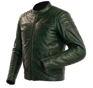 Chaqueta de Motociclista de Cuero Vacuno Premium Kadia, Diseño Acolchado con Protección en los Hombros, Equipamiento de Motocicleta con Cierres y Logotipo Personalizado - Product Image 2
