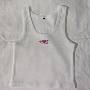 Top sin mangas de algodón blanco acanalado con parche de cerezas bordado a mano, diseño de frutas, chaleco de verano informal para mujer - Product Image 4