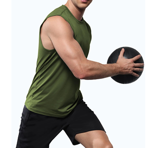 Camisetas sin Mangas de Alta Calidad para Hombre, Camiseta sin Mangas Elegante, Transpirable, de Secado Rápido, Cuello Redondo, para Fitness, Deportes, Gimnasio, Camisetas sin Mangas a la Moda - Product Image 4