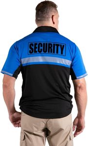 เสื้อโปโลสำหรับเจ้าหน้าที่จราจรแบบสองสี ผลิตจากผ้าเจอร์ซีย์ถักโพลีเอสเตอร์ 100% - Product Image 2