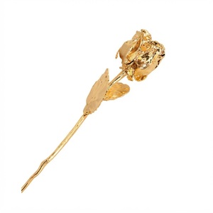 Handcrafted 24k Gold Rose Gold Plated Rose Flower with Luxury <b>Gift</b> <b>Box</b> for <b>Valentine's</b> Day <b>Gift</b> Wedding Decor Anniversary - Product Image 5